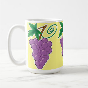 Druvagrupp på bleken - gult kaffemugg