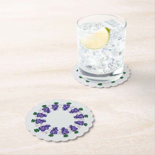 Druvdesign, Hand plockade Underlägg Papper (Insitu)