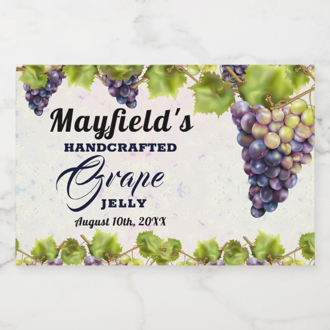 Druvfruktskanning | Sylt Burk-etikett Mat Etiketter (Singel etikett)