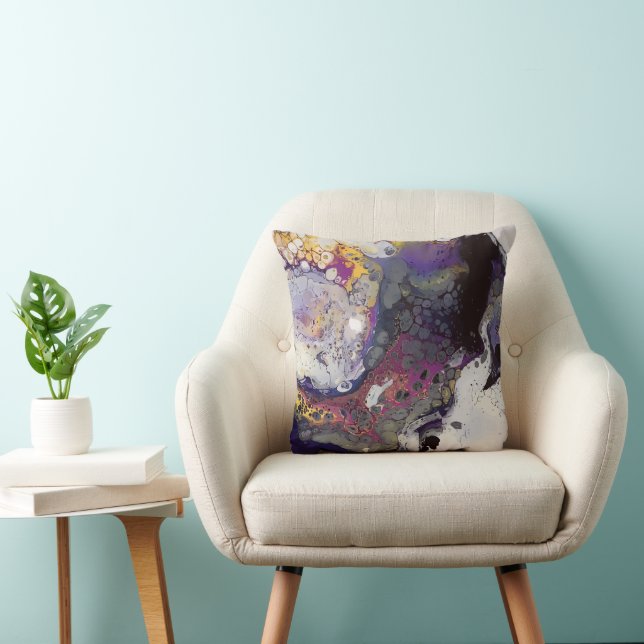 Druvglöd, Lila, Mauve, Gult, vitt Kudde (Stol)