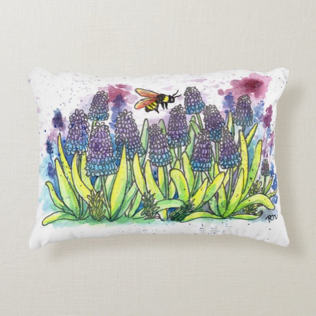 Druvhyacint Prydnadskudde (Framsidan)
