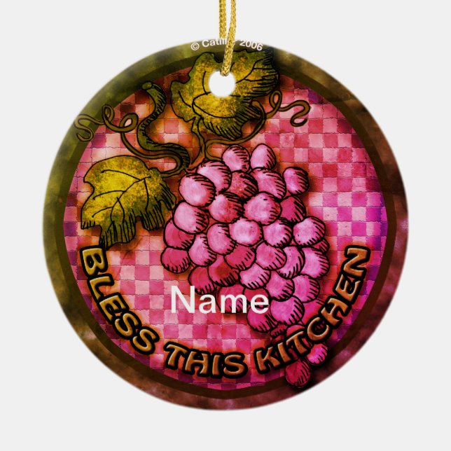 Druvköket Julgransprydnad Keramik (Framsidan)