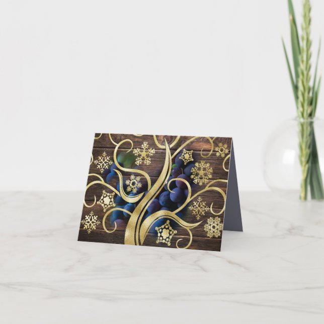 Druvor av elegant med Guld Mönster Kort (Framsida)