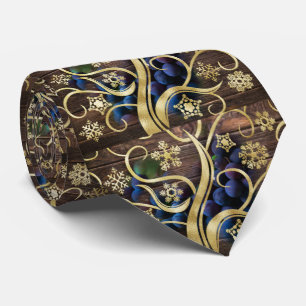 Druvor av elegant med Guld Mönster Slips