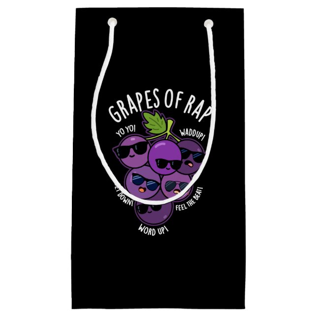 Druvor av rap-funny frukt-pun-Mörk BG (Framsidan)