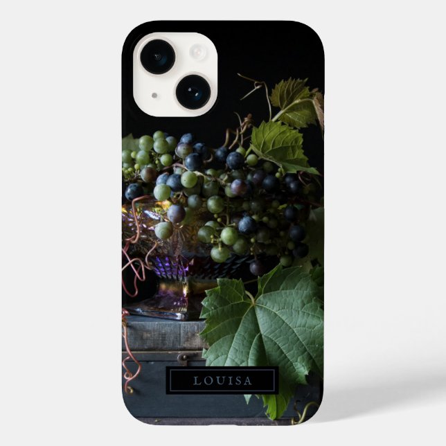 Druvor, botaniskt stillliv, iphone case (Baksida)
