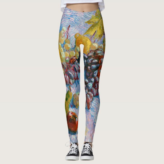 Druvor, citroner, päron och äpplen, Van Gogh Leggings (Framsida)