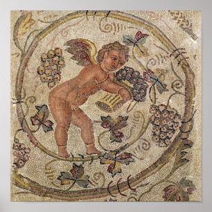 Druvor för en cupidplockning, fragment av trottoar poster
