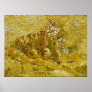 Druvor för QuincescitronPears av Van Gogh Poster