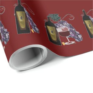 Druvor för vinflaska n presentpapper