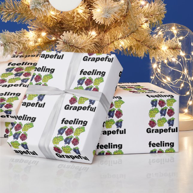 Druvor Frukt Känslor Tacksam Rolig Puns Presentpapper (Helgdagar)