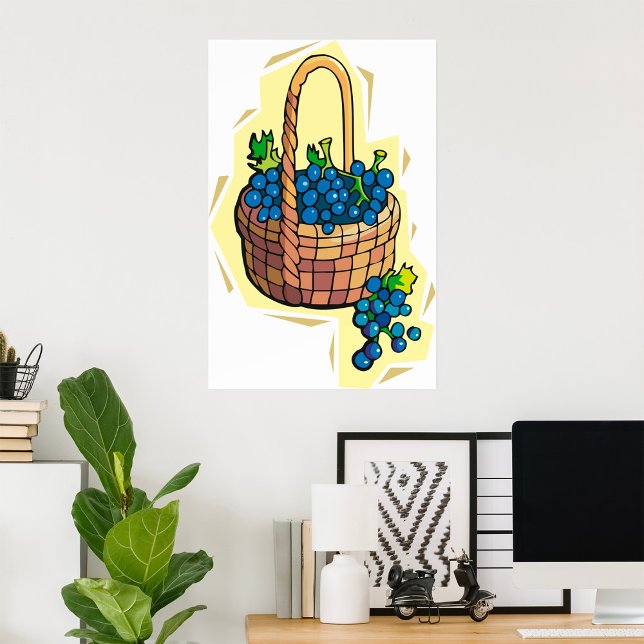 Druvor I En Korg Poster (Skapare uppladdad)
