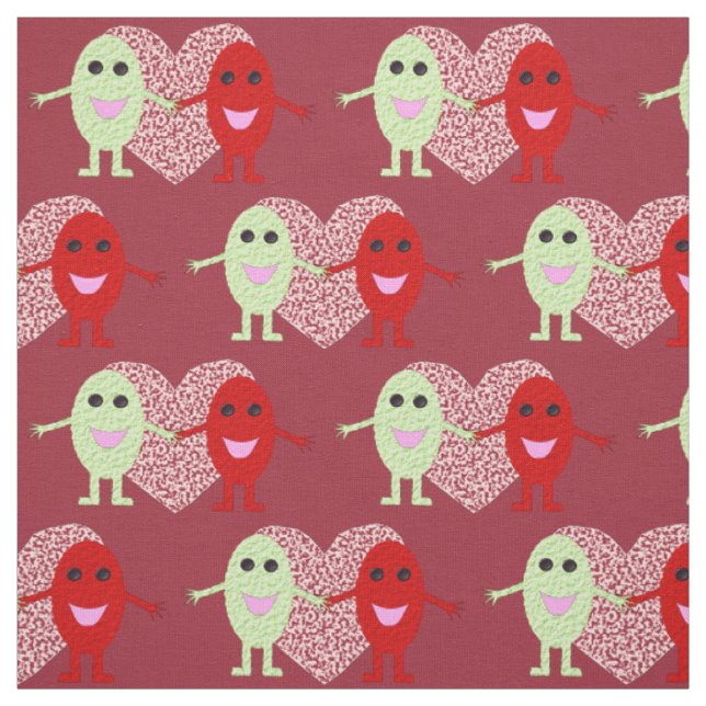Druvor i Kärlek Craft Fabric Tyg (Provkarta)
