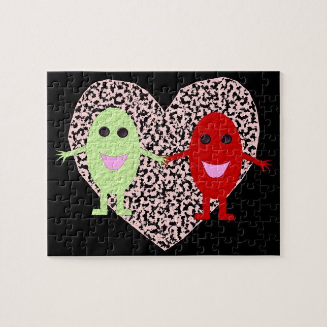 Druvor i Kärlek Puzzle Pussel (Horisontell)