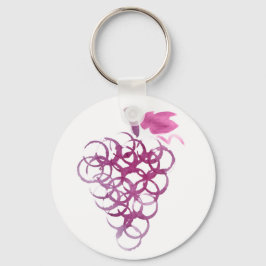 Druvor med vinfläckar nyckelring