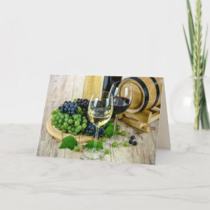 Druvor och hälsningskort för vin kort