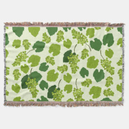 Druvor och Löv Mönster Filt