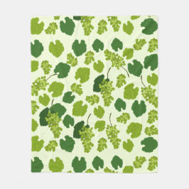 Druvor och Löv Mönster Fleecefilt