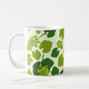 Druvor och Löv Mönster Kaffemugg