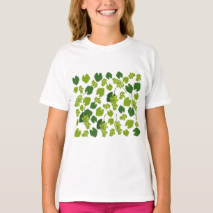 Druvor och Löv Mönster T Shirt