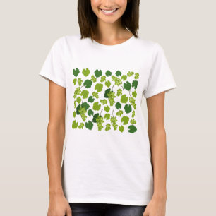 Druvor och Löv Mönster T Shirt