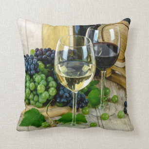 Druvor och vin vid kudde