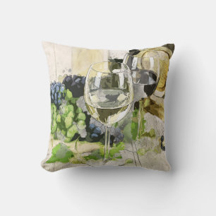 Druvor och vin vid kudde
