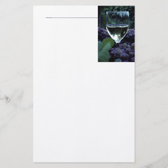 Druvor och vinbrevpapper brevpapper (Framsida)