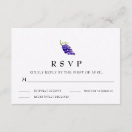 Druvor på Bröllopet OSA Vine Vin Kort