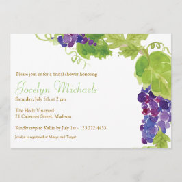 Druvor på inbjudan till vinpart