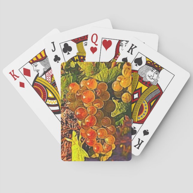 Druvor på vinen spel kort (Baksidan)