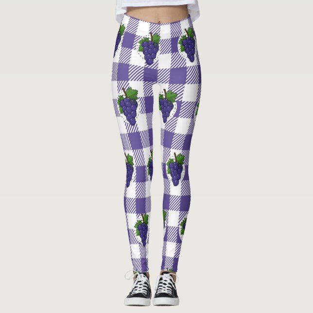 Druvor på White Violet Play Leggings (Framsida)