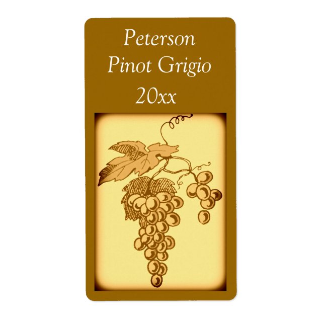 Druvor Vin-etikett Fraktsedel (Framsidan)