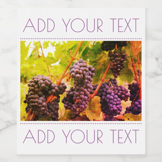 Druvor Vin-etikett Vinflaska Etikett (Singel etikett)