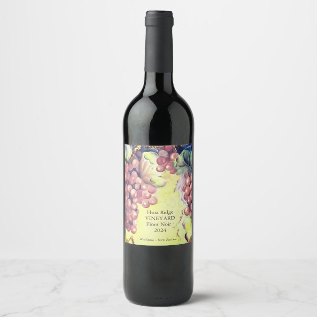 Druvor Vin Flaska etikett | Boutique Winery & Even (Framsida)