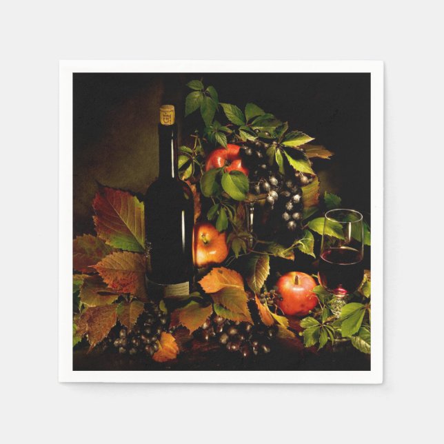 Druvor, Vin och äpplen Pappersservett (Framsidan)