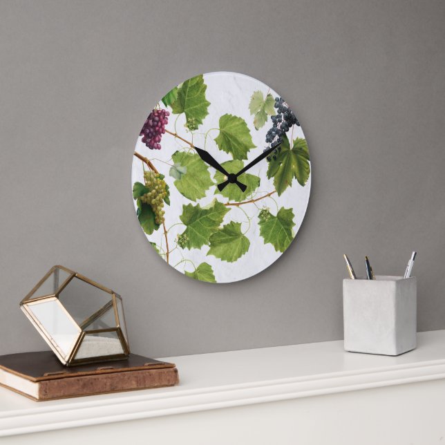 Druvor Vineyard Mediterranean Greece Island Stor Klocka (Kontor)