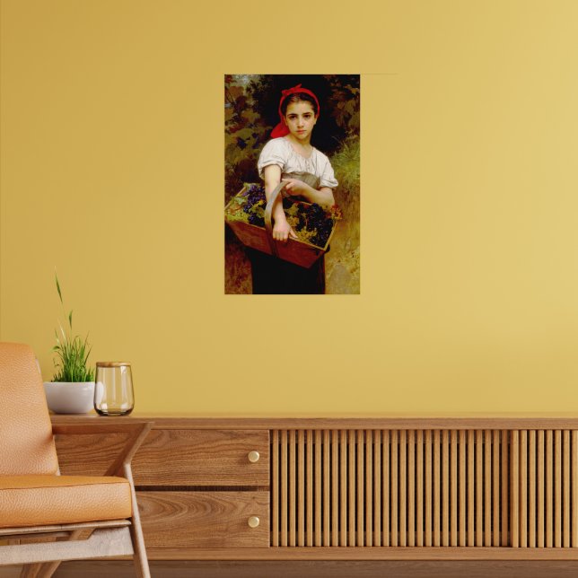 Druvplockerskan William-Adolphe Bouguereau 1875 Poster (Vardagsrum 2)