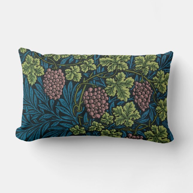 Druvrankor med klasar av rosa druvor  lumbarkudde (Framsida)