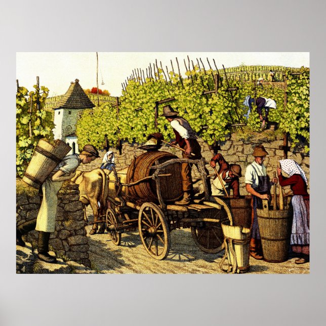 Druvskörd 1890 poster (Framsidan)