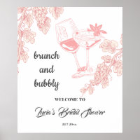 Druvväxt Champagne Retro Bröllopsdusch Välkommen