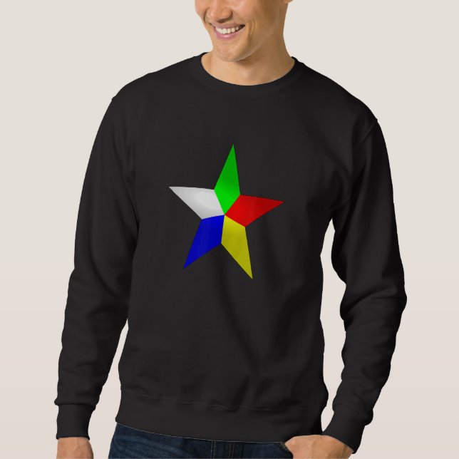 Druze Star Jethro of Midian Lång Ärmad Tröja (Framsida)