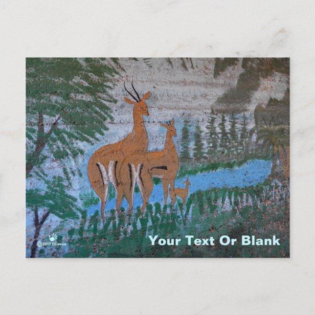 Druze Street Art - Gazelle Vykort (Framsida)