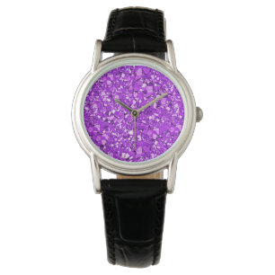 Druzy crystal - ametyst lila armbandsur