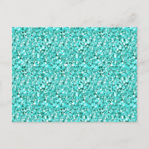 Druzy crystal - aquamarine blue vykort