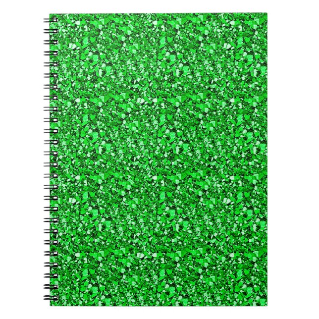 Druzy crystal - emerald grönt anteckningsbok (Framsidan)