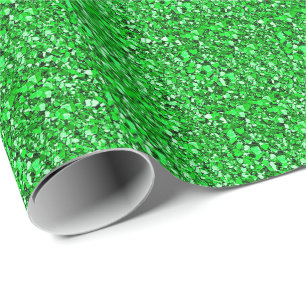 Druzy crystal - emerald grönt presentpapper