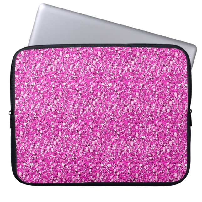Druzy crystal - Fuchsia rosa Laptop Sleeve (Framsidan)