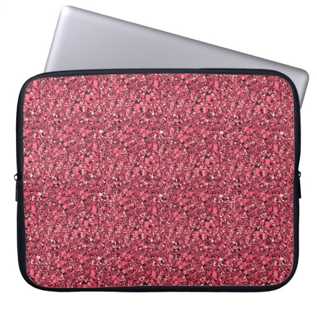 Druzy crystal - garnet Red Laptop Sleeve (Framsidan)