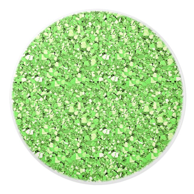 Druzy crystal - peridot grönt knopp (Framsidan)